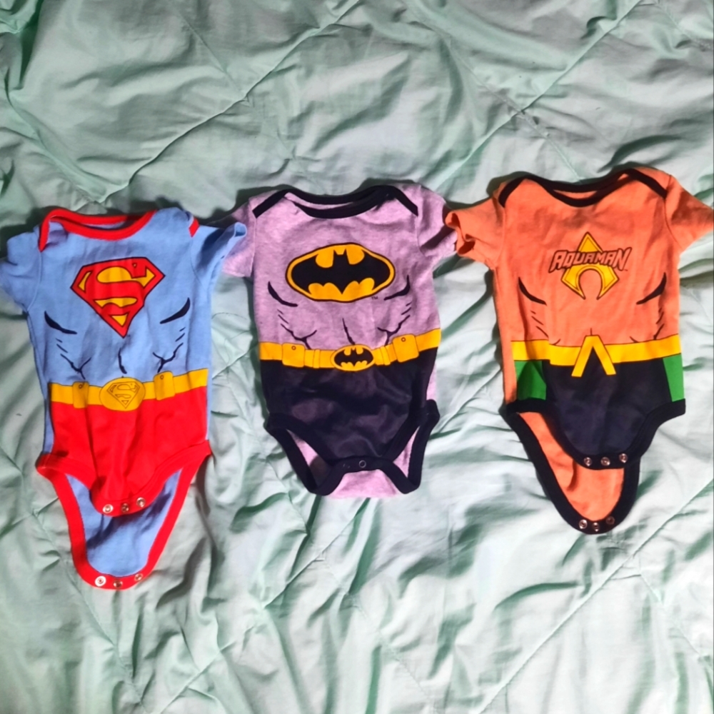 6-9 Month DC Onesies